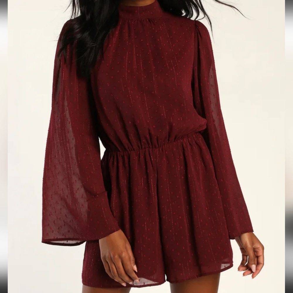 Elegant Burgundy Dress